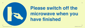 Please switch off the microwave when you have finished